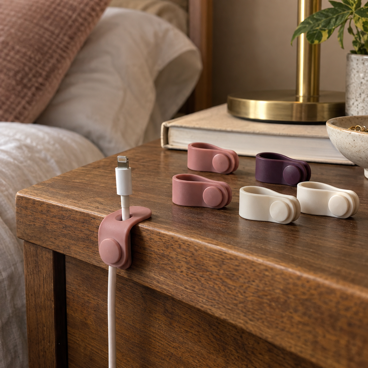 Reusable Silicone Cable Organizer Set