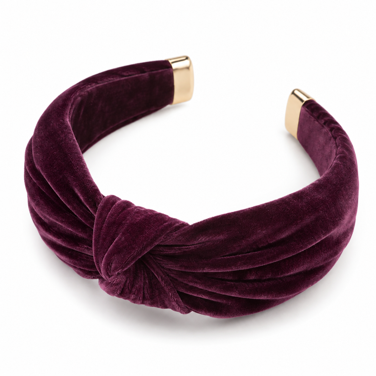 Plum Velvet Knotted Headband